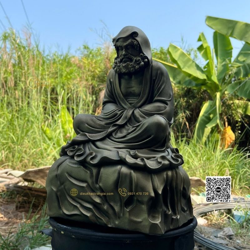 Hình ảnh mẫu Tượng Đạt Ma Sư Tổ Ngồi Thiền 40cm tại Trần Gia