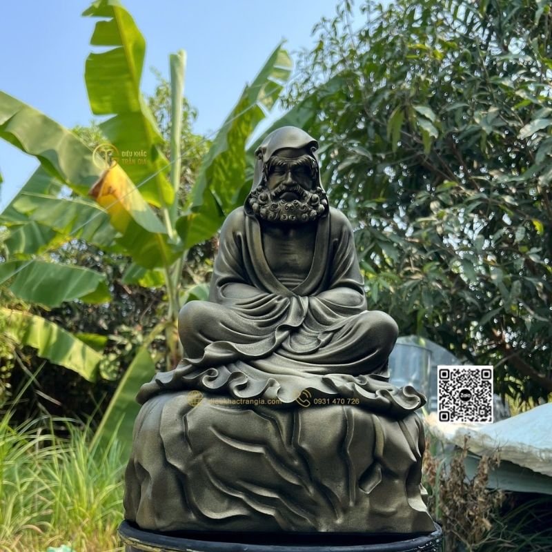 Hình ảnh mẫu Tượng Đạt Ma Sư Tổ Ngồi Thiền 40cm tại Trần Gia