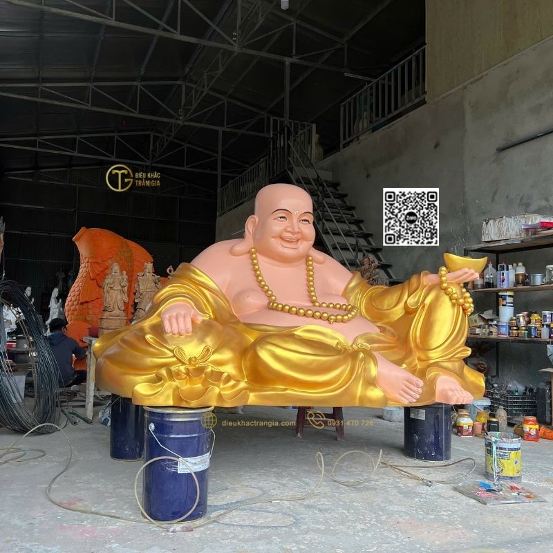 Tượng Phật Di Lặc Ngồi Nhựa Composite 125cm