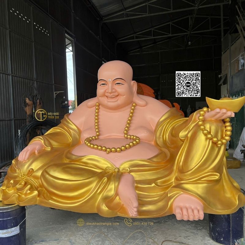 Tượng Phật Di Lặc Ngồi Nhựa Composite 125cm