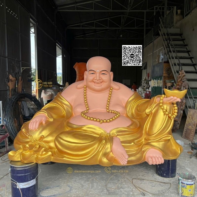 Tượng Phật Di Lặc Ngồi Nhựa Composite 125cm