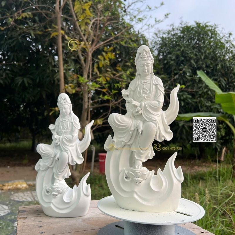 Hình ảnh mẫu Tượng Phật Quan Âm Tự Tại Nhựa Composite