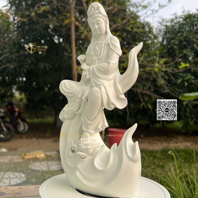Hình ảnh mẫu Tượng Phật Quan Âm Tự Tại Nhựa Composite