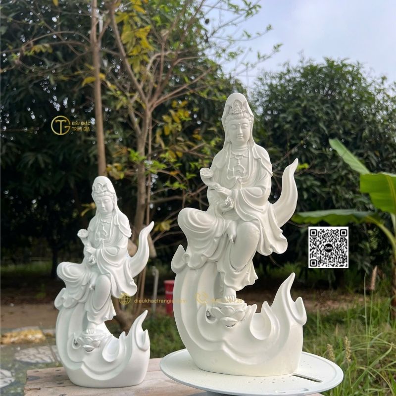 Hình ảnh mẫu Tượng Phật Quan Âm Tự Tại Nhựa Composite