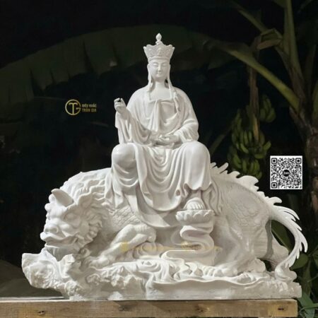 Tượng Địa Tạng Ngồi Đề Thính Nhựa Composite 50cm