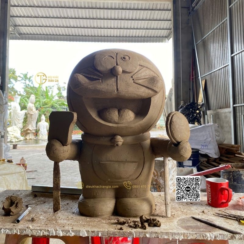 Mô tả Mô Hình Đô Rê Mon Nhựa Composite