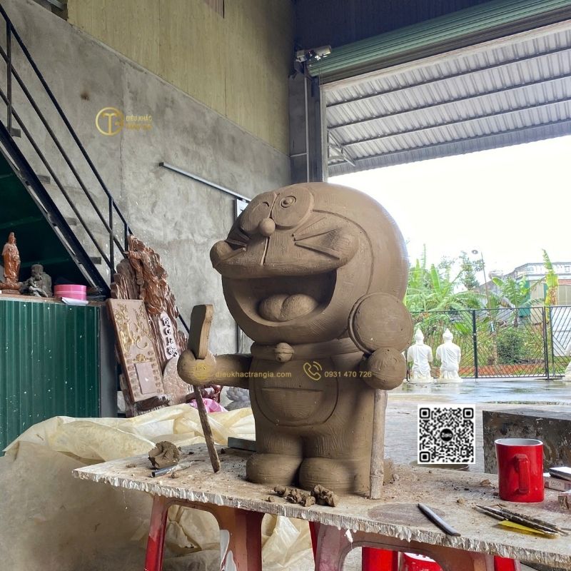 Mô tả Mô Hình Đô Rê Mon Nhựa Composite