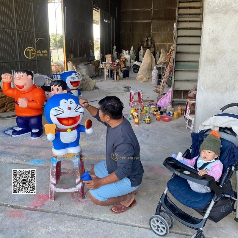 Mô Hình Đô Rê Mon Nhựa Composite